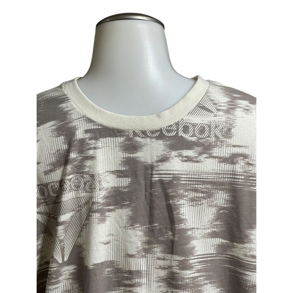 Reebok Mens Classic Graphic T-Shirt Beige/Gray L Cotton Blend - Picture 15 of 15